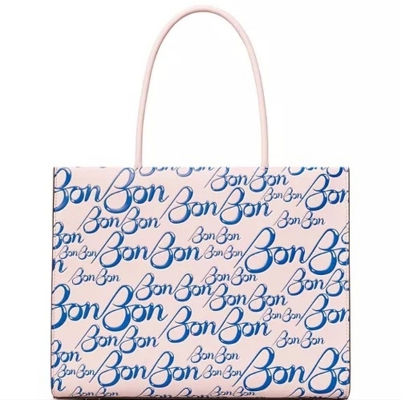 Tory Burch Pink and Blue Bon Bon Tote - Picture 2 of 7